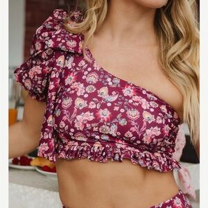 NWT IVY CITY CO SAILOR TOP IN STEPHANIE FLORAL S